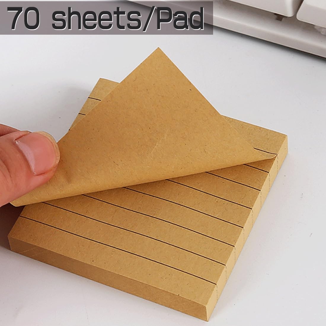 Amazon.co.jp: 12冊*70枚(6色から選べます) 付箋 75x75mm 罫線 ふせん